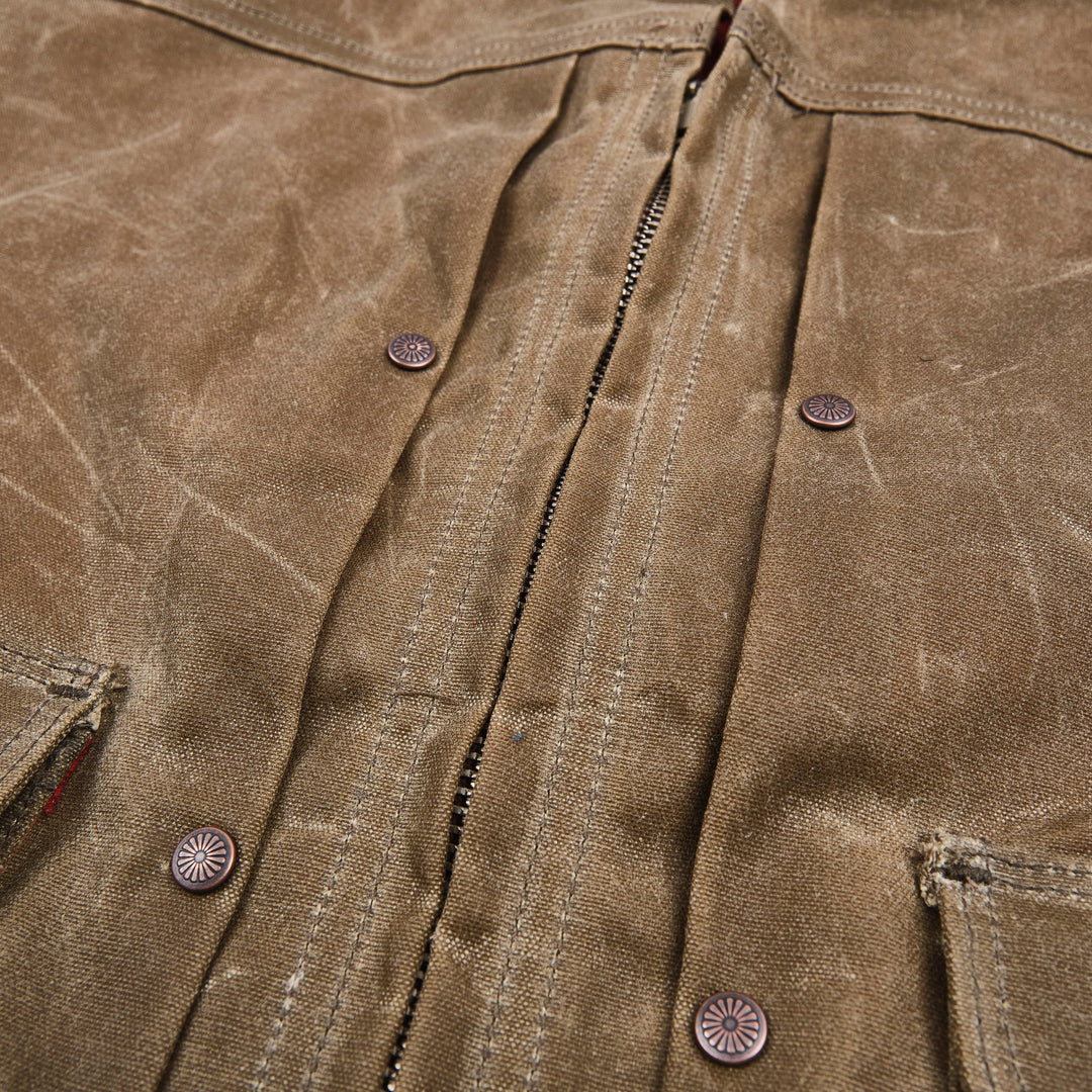 Freenote Cloth Faro Jacket 10oz Waxed Canvas - Tobacco