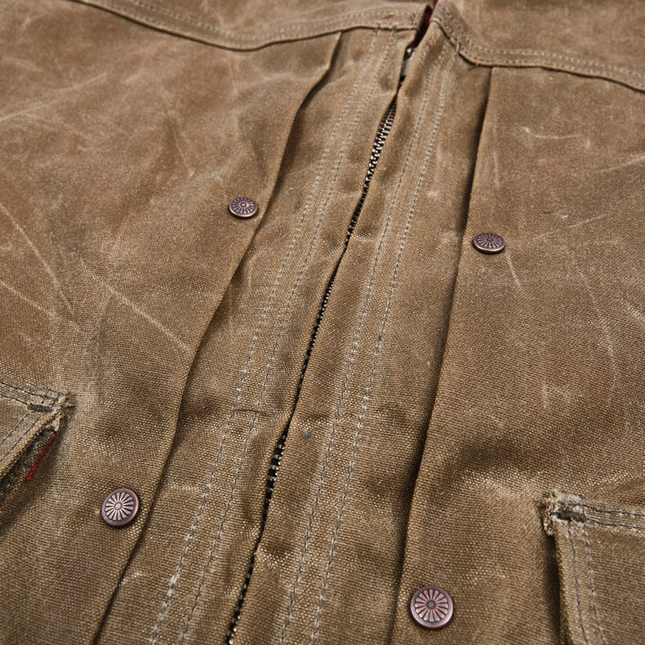 Freenote Cloth Faro Jacket 10oz Waxed Canvas - Tobacco