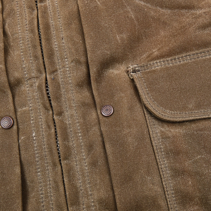Freenote Cloth Faro Jacket 10oz Waxed Canvas - Tobacco