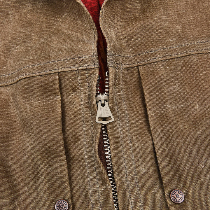 Freenote Cloth Faro Jacket 10oz Waxed Canvas - Tobacco
