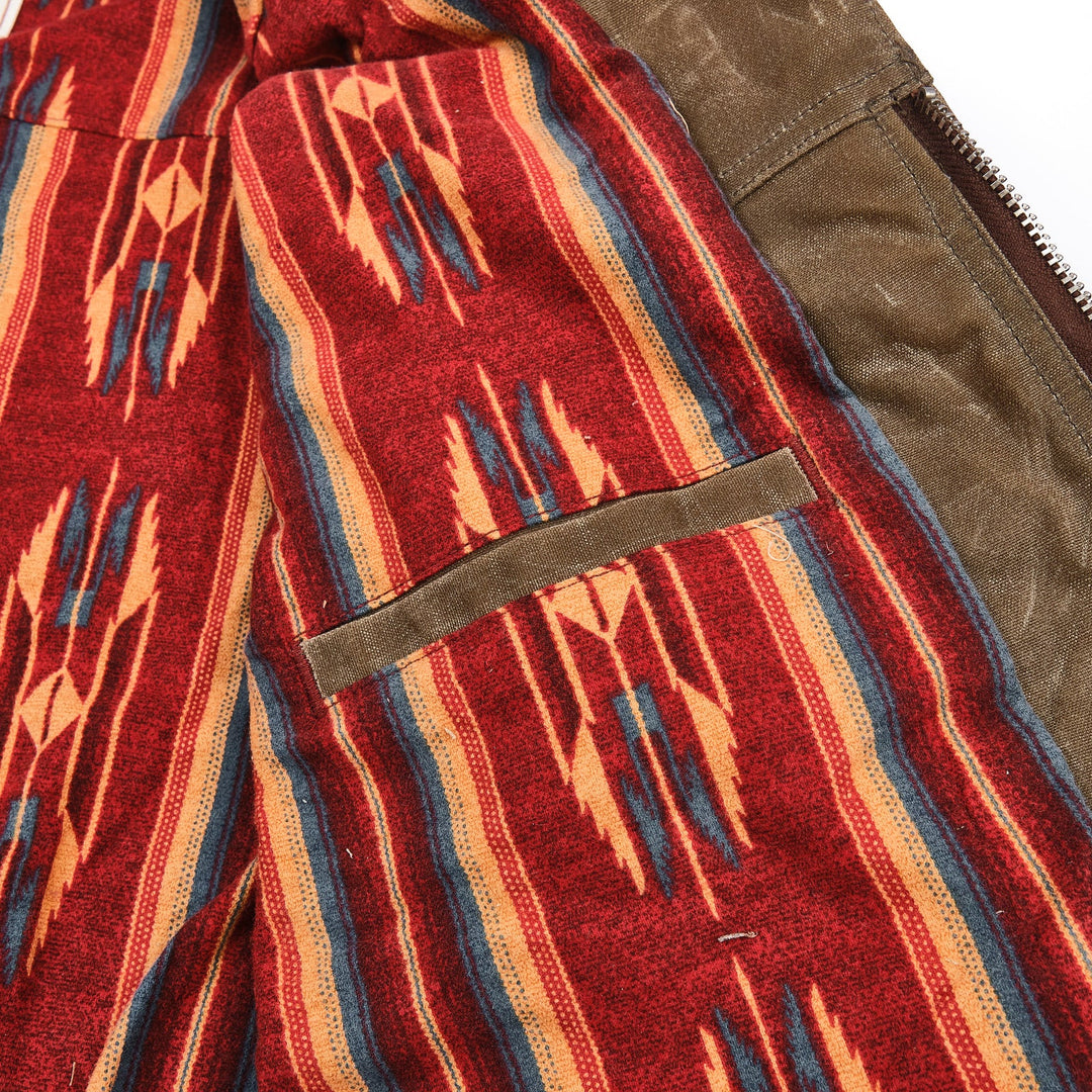 Freenote Cloth Faro Jacket 10oz Waxed Canvas - Tobacco