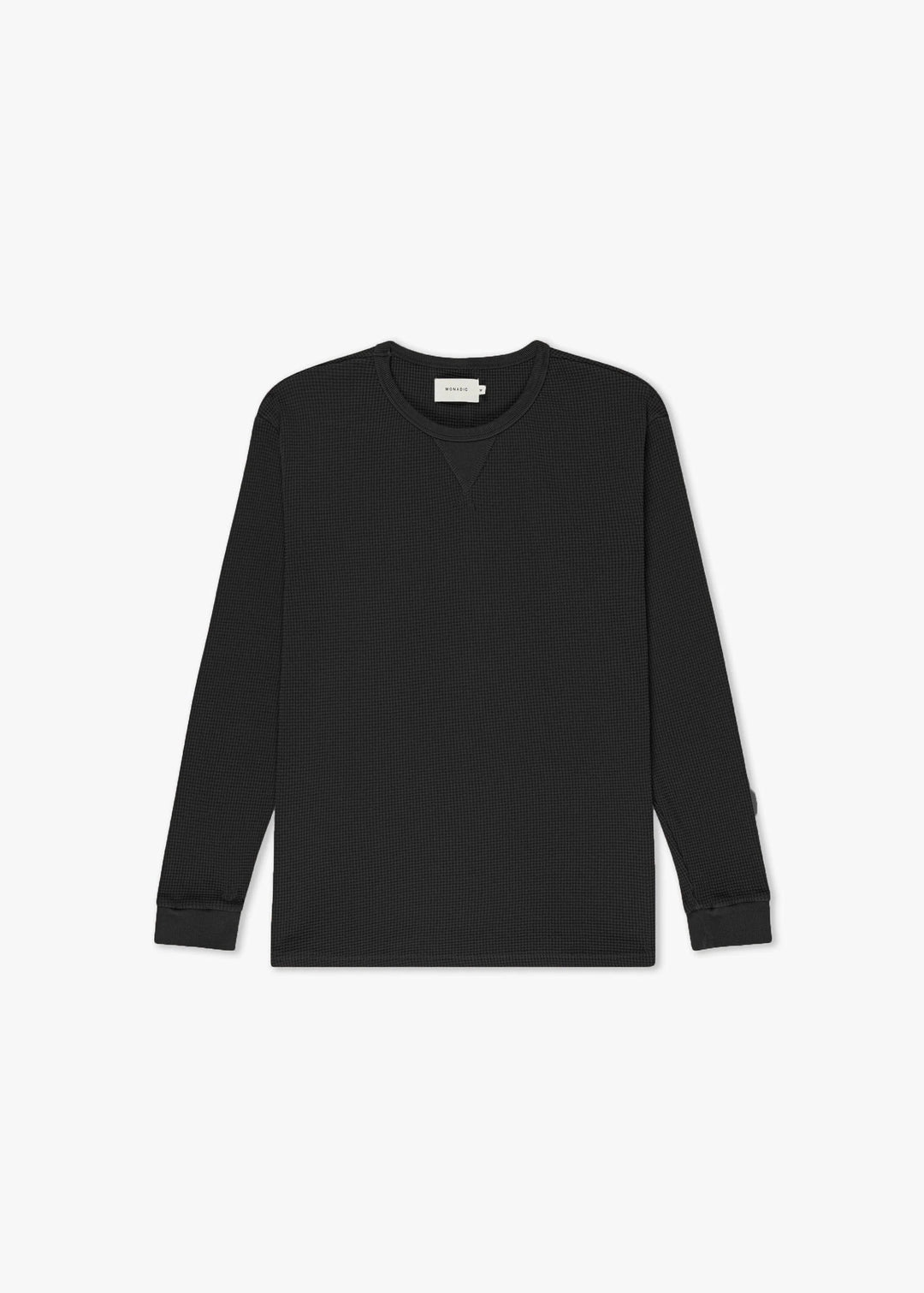 Monadic Waffle Knit Thermal - Black