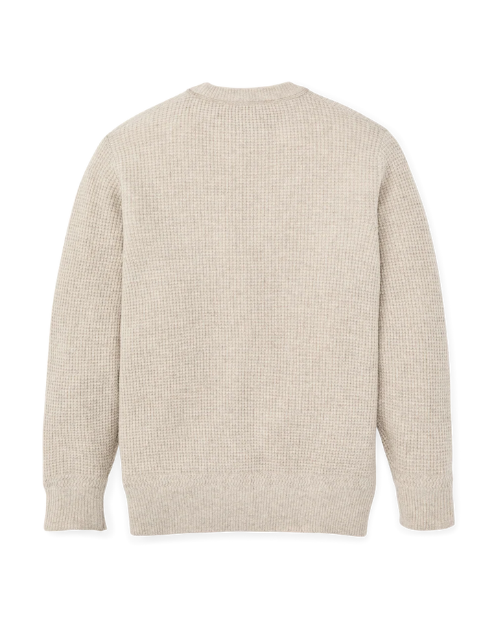 Filson Waffle Knit Merino Wool Sweater - Heather Natural
