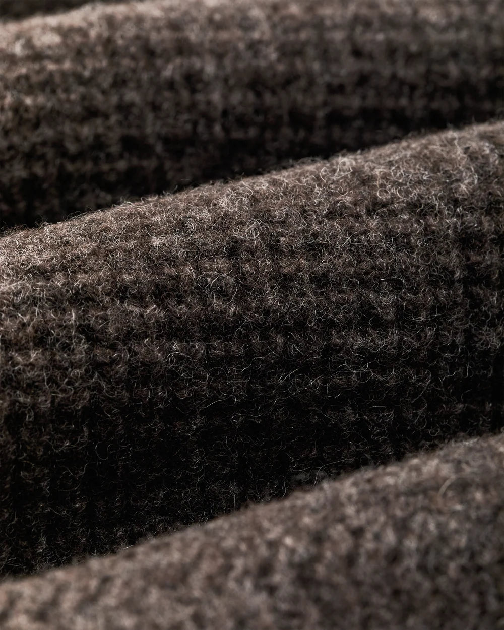Filson Waffle Knit Merino Wool Sweater - Dark Brown Heather