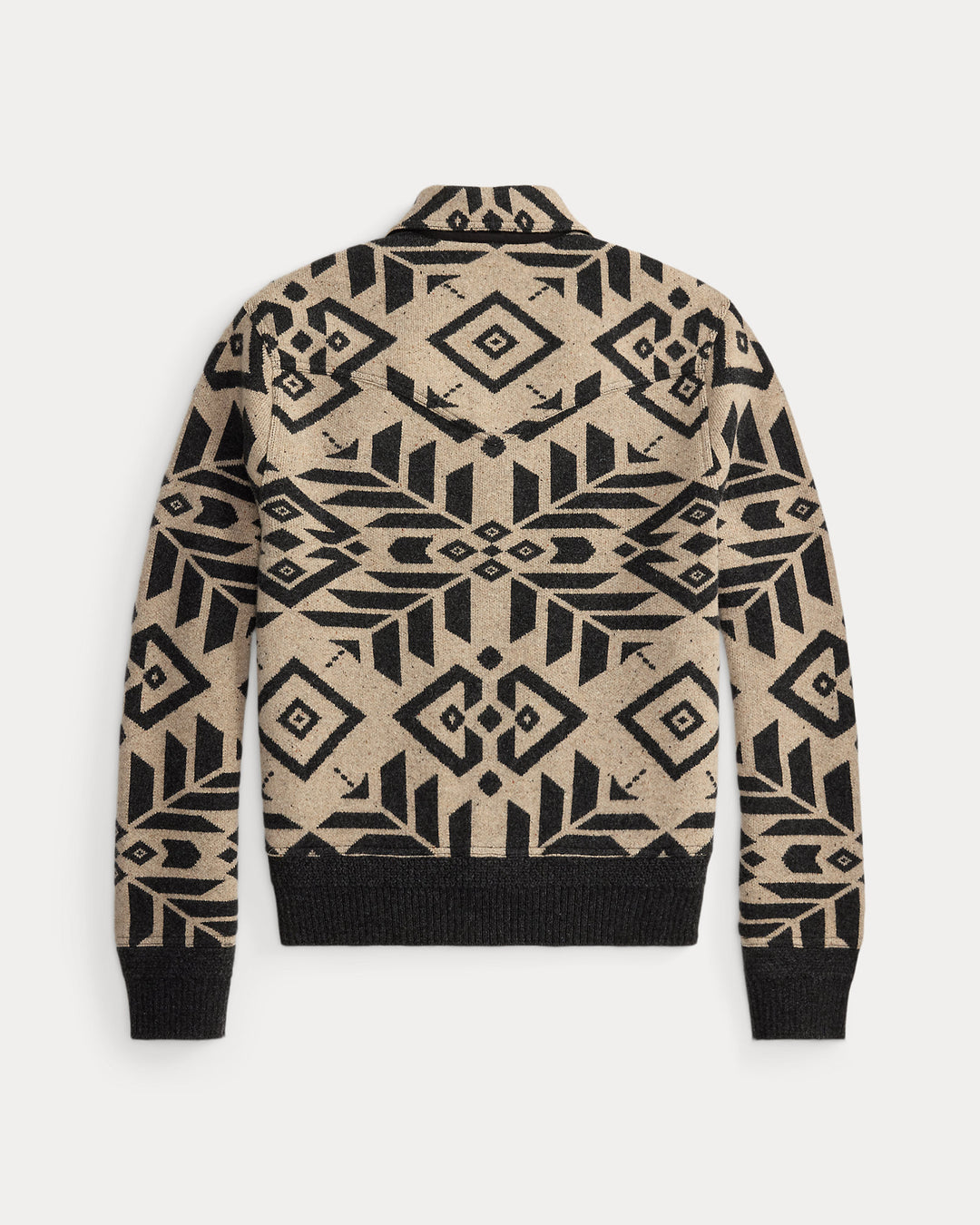 RRL Wool Western Sweater Jacket - Black/Cream