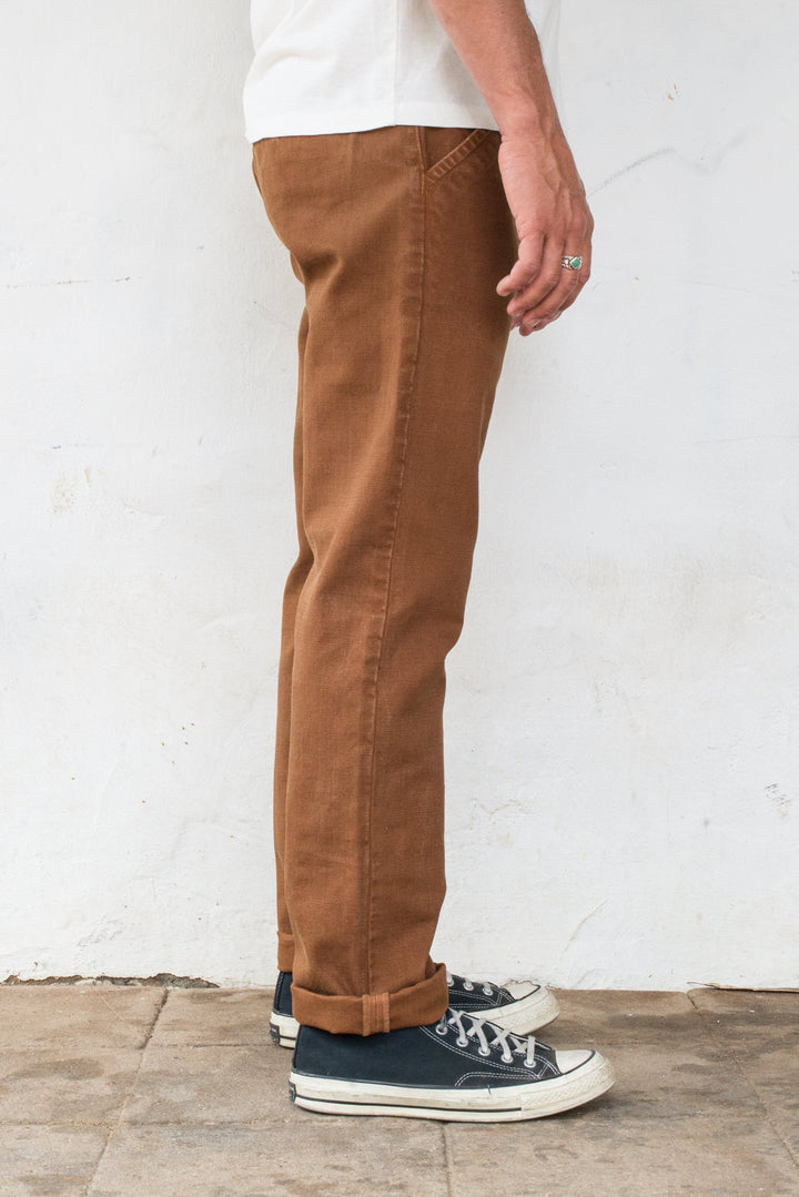 Freenote Cloth Workers Chino Slim Fit 14oz Slub - Rust